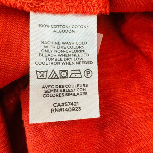 LOFT Womens Cotton Embroidered Floral Puff Peasant Loose Rust Smock Top Sz Small - Picture 7 of 8